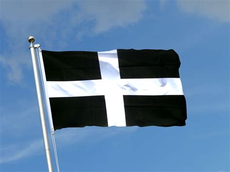 Cornwall Flag of St Piran for Flagpoles - Visitbude