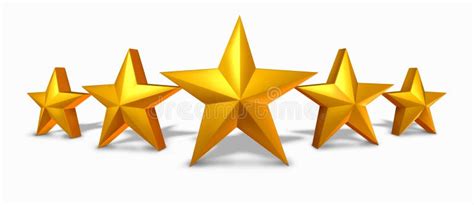 Gold Star Rating With Five Golden Stars Stock Image - Image: 22077831