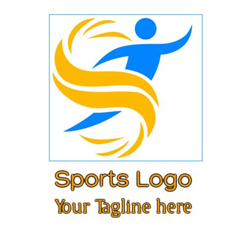 Copy of Sports logo blue and yellow color | PosterMyWall