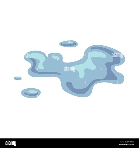 Water puddle of abstract shape flat vector illustration Stock Vector Image & Art - Alamy