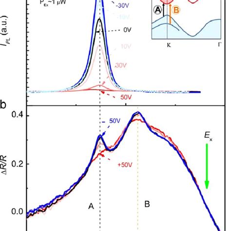 (Color online) Photoluminescence of bilayer MoS 2. PL spectra of a ...