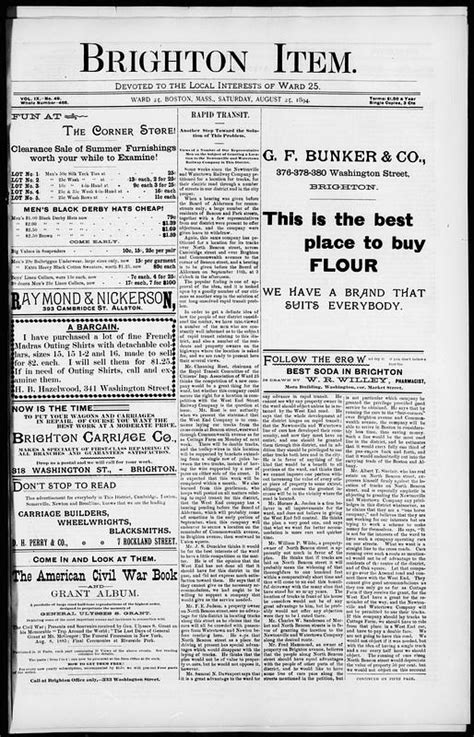 The Brighton Item, August 25, 1894 - Digital Commonwealth