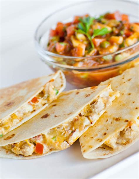 Three-Cheese Chicken Quesadillas - Tatyanas Everyday Food