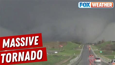 Massive Wedge Tornado Moves Through Iowa - YouTube