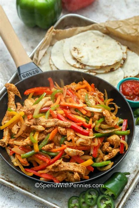 Easy Chicken Fajitas {30 Minute Meal} - Spend With Pennies