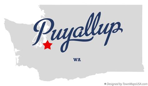 Map of Puyallup, WA, Washington