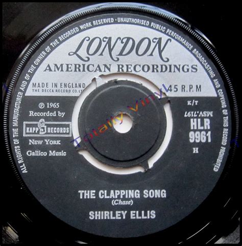 Totally Vinyl Records || Ellis, Shirley - The clapping song / This is ...