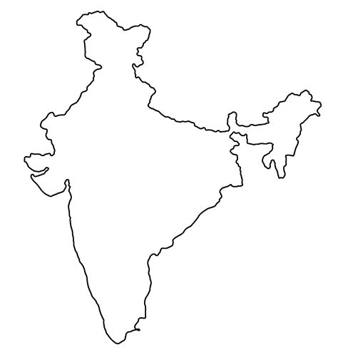 Map of India outline PNG. Outline map of India PNG. | Clipart Nepal