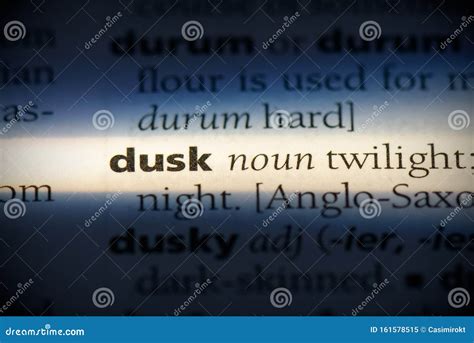 Dusk stock image. Image of reference, page, definition - 161578515