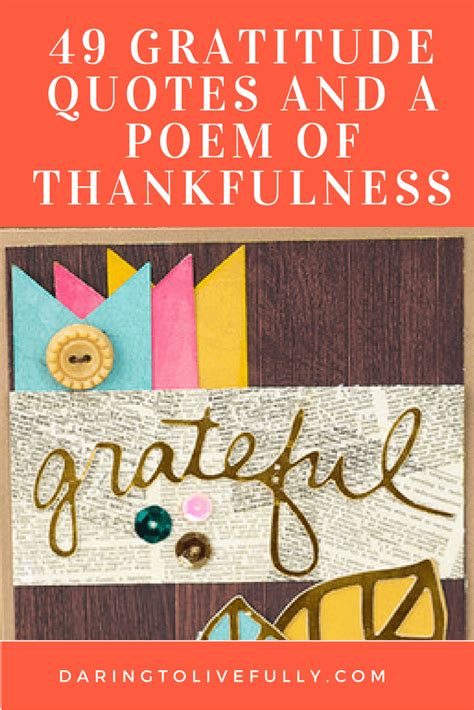 49 Gratitude Quotes and A Poem of Thankfulness