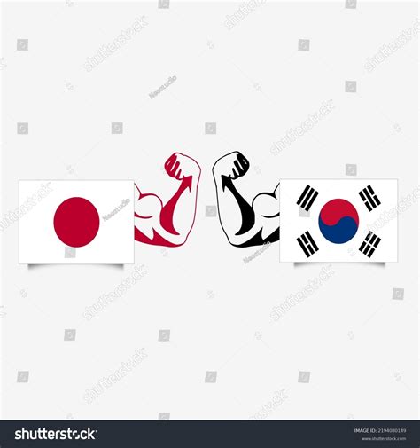 Japan Vs South Korea Hero Japanese Stock Illustration 2194080149 ...