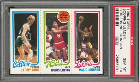 Lot Detail - 1980-81 Topps #6 Larry Bird/Magic Johnson Rookie Card ...