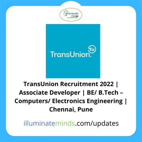 TransUnion Recruitment 2022 | Associate Developer | BE/ B.Tech ...