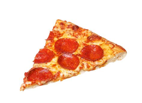 Slice Of Fresh Italian Classic Original Pepperoni Pizza Isolated Stockfoto en meer beelden van ...