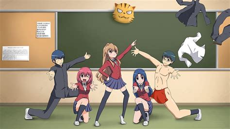 Toradora, yusaku kitamura, minori kushieda, classroom, schoolgirls ...