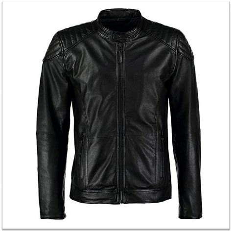 Buy mens pure black Leather Jacket wholesale at cheap price In india