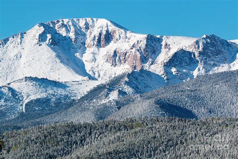 Beautiful Spring Snow on Pikes Peak Colorado Photograph by Steven Krull