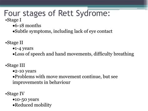 PPT - Rett Syndrome PowerPoint Presentation - ID:2705532