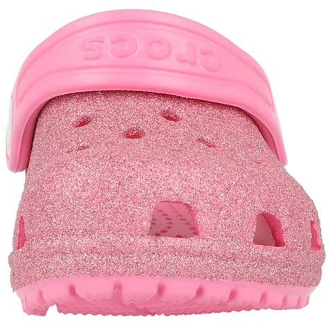 Crocs Kids Classic Glitter Clog Pink Lemonade Croslite - Clogs Sandals - Awesome Shoes