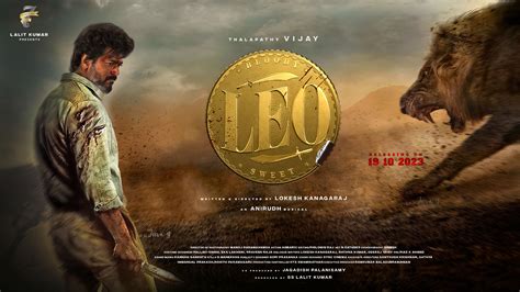 Unofficial #leo Thalapathy Vijay x Leo Lion Fanmade Poster 2023 Design ...