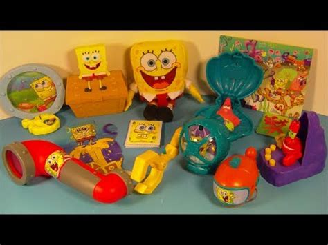 2014 NICKELODEON'S SPONGEBOB SQUAREPANTS SET OF 8 McDONALD'S HAPPY MEAL COLLECTION VIDEO REVIEW ...