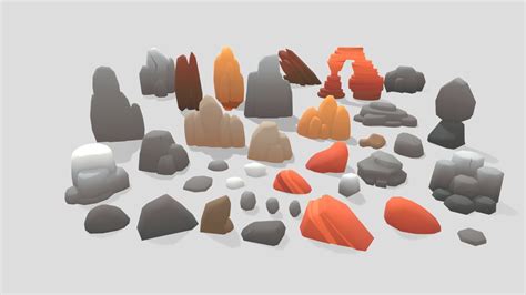 Stylized Low Poly Rocks 001 - Buy Royalty Free 3D model by Creative ...