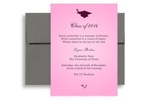 2020 Wording Example Graduation Party Invitation 5x7 in. Vertical | GI-1082 | DesignBetty
