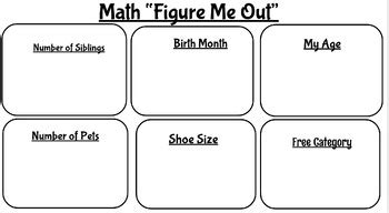 Figure Me Out Organizer/Template by Making Magic Teacher | TPT