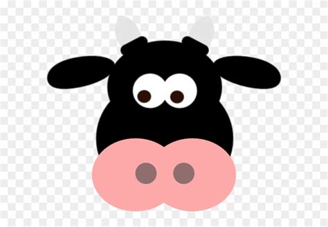 Cartoon Cow Face - Black Angus Cow Cartoon - Free Transparent PNG Clipart Images Download