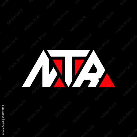 NTR triangle letter logo design with triangle shape. NTR triangle logo ...