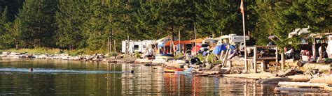 RV and tent sites campground accommodation on Quadra Island, Discovery Islands vacation rentals ...