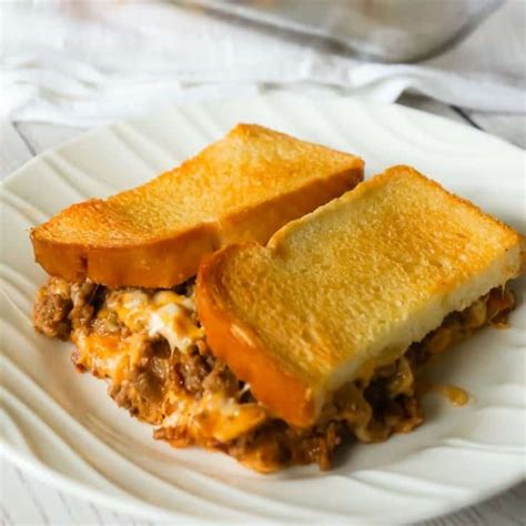 Bacon Cheeseburger Grilled Cheese Casserole - THIS IS NOT DIET FOOD