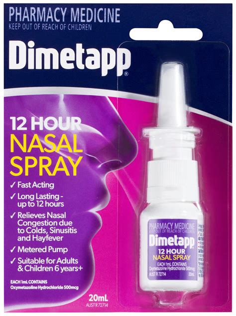 Dimetapp 12 Hour Nasal Spray 20mL - Galluzzo's Chemist