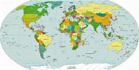 Political World Map / World Map - Continents, Countries and Territories - Worldatlas.com