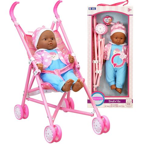 My First Baby Doll Stroller - Soft Body Talking Baby Doll Included Fun Play Combo Set for Babies ...