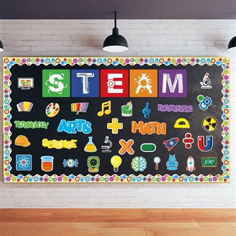 Buy STEAM Bulletin Board Decorations Set STAEM Science s for Teacher Decor for School Classroom ...