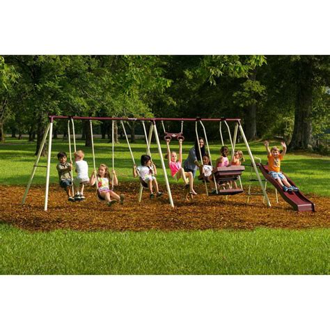 Flexible Flyer Play Park Metal Swing Set - Walmart.com - Walmart.com