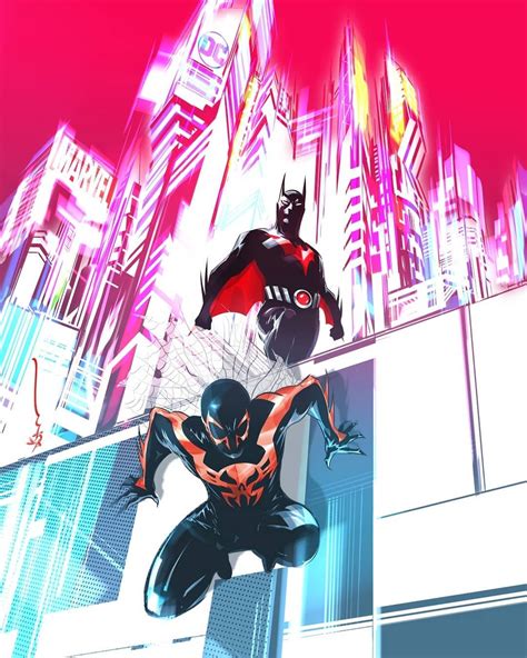 Batman Beyond and Spider-Man 2099 fan art (2019)... - Ŧꃅᙍ ꍏ尺Ϯ Ծ₣ ੮ℌΣ Շ⊕√乇Ɽ