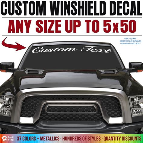 Custom 5x50 Windshield Banner Decal