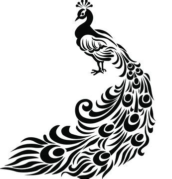 Peacock Silhouette Clip Art