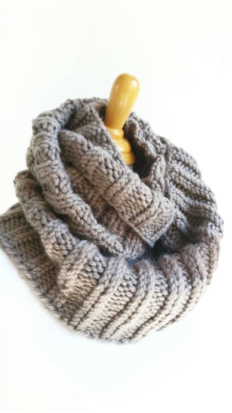 Circle Scarf, Knit Scarf, Knit Cowl, Knit Alpaca Scarf, Stripe Scarf ...