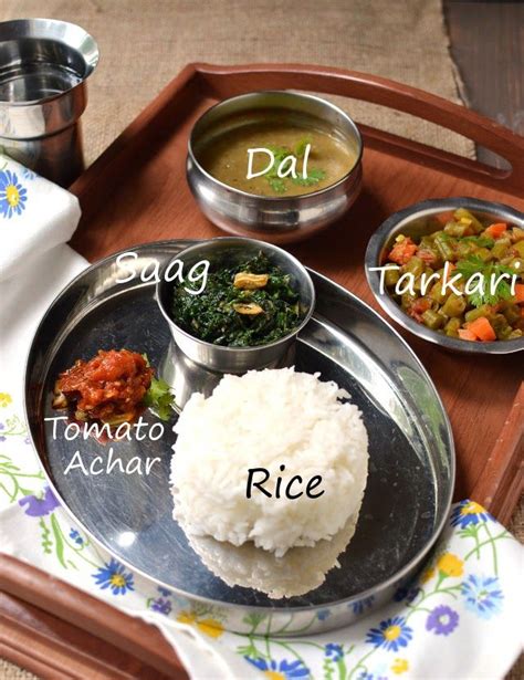 Nepal -- Simple Vegetarian Thali (Recipes) | Nepal food, Indian food ...