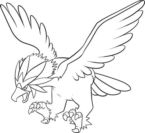 Braviary Pokemon Coloring Page - Free Printable Coloring Pages for Kids