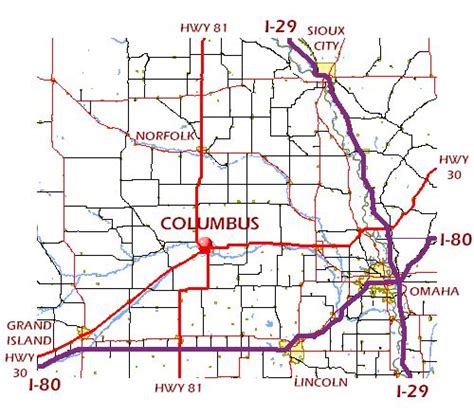 Columbus Specialty Shops Columbus Map Page