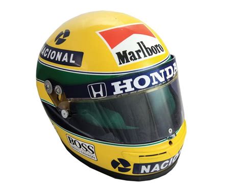 Ayrton Senna's Helmet - Worn During His 1990 Formula 1 World Championship Winning Season ...