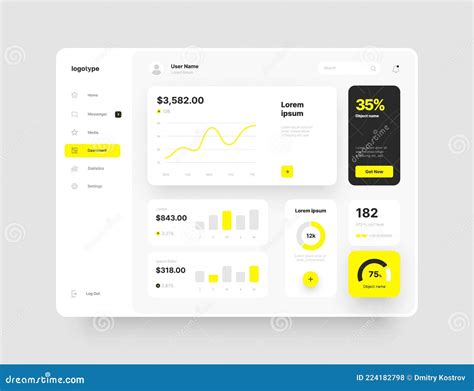 Wireframes Screens. Dashboard UI and UX Kit Design. Stock Vector - Illustration of option ...