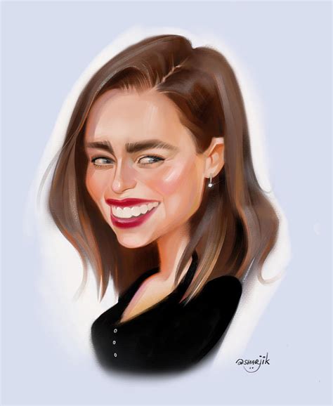 Portrait of Emilia Clarke Digital Art by Alexandra Sergeeva - Pixels