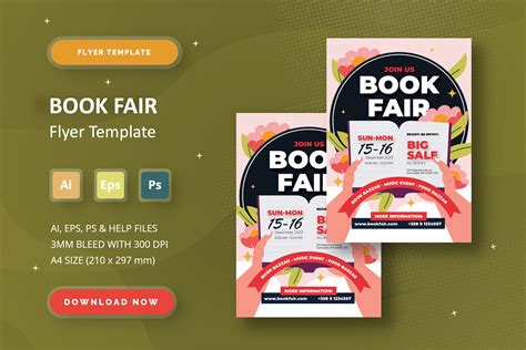 Book Fair - Flyer Template Graphic by Streakside · Creative Fabrica