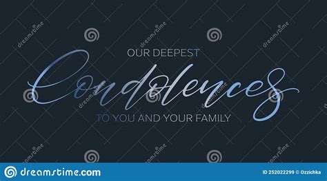 Our Condolences. Handwritten Black Vector Text On White Background. Brush Calligraphy Style ...