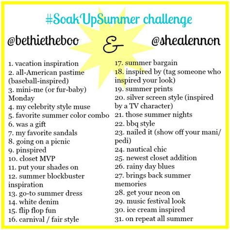 Shea Lennon: #SoakUpSummer Instagram Challenge